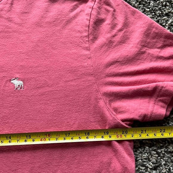 Abercrombie Fitch T-Shirt Mens L Pink Short Sleeve Shirt - Picture 5 of 6
